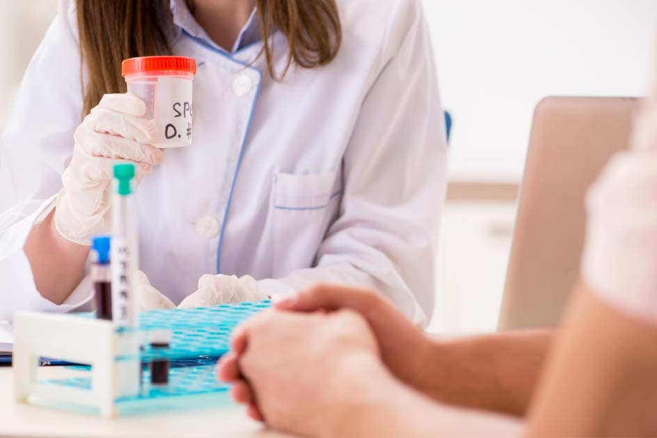 Nurses with sample collection tools